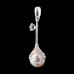 Серебряная подвеска ключик (фианиты, искусственный жемчуг)