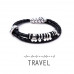 Кожаный браслет Morza Magellan Travel (Путешествовать) со вставками из серебра