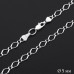 Серебряная цепочка плетение Нонна 1+1