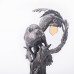 Серебряная фигура ручной работы Белка с орешком на дереве