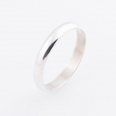 Серебряное обручальное кольцо гладкое тонкое