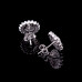 Серебряные серьги-гвоздики с фианитами